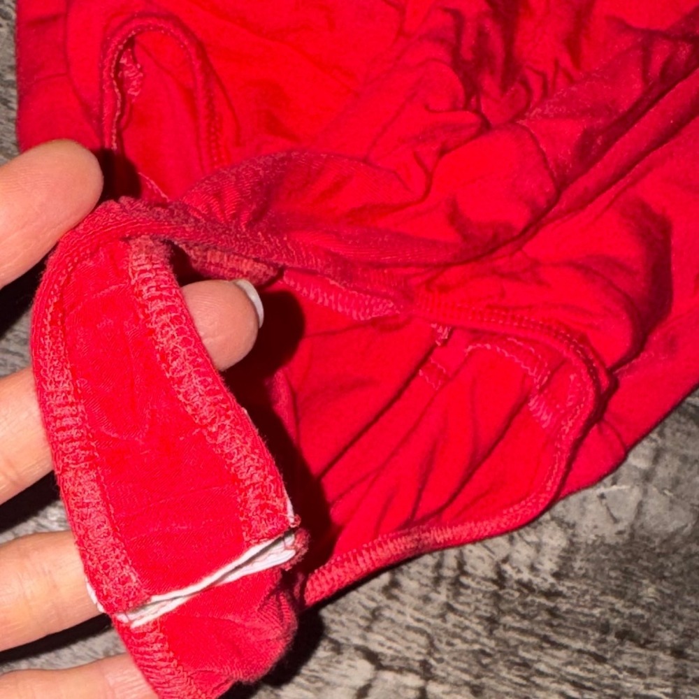 Fashion Nova Bodysuit Coral Red Low Back Deep Side High Leg Y2K Baddie Medium - Picture 4 of 7